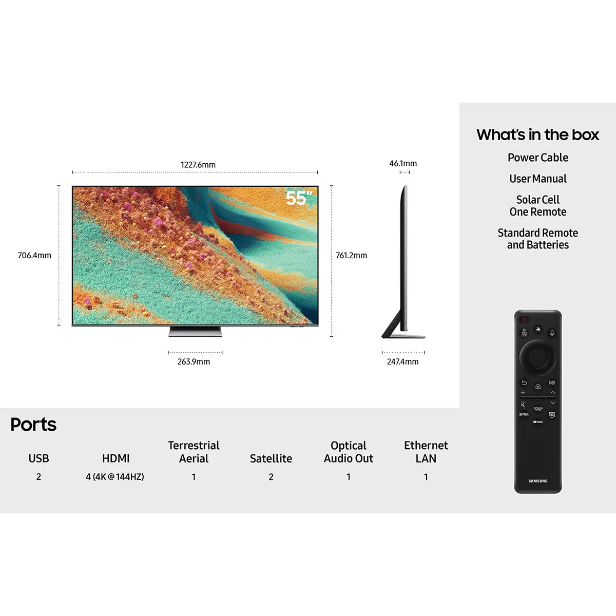 Samsung 55 Inch QE55QN85FAUXXU | Neo QLED 4K Smart Tizen TV