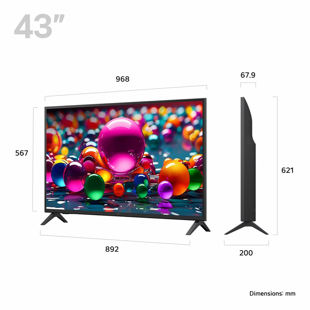 LG 43 Inch 43UA75006LA | 4K UHD LED HDR webOS 25 Smart TV 2025