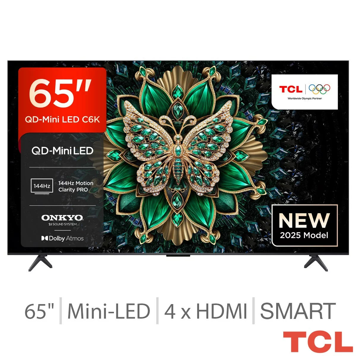 TCL 65 Inch 65C6K | 4K Mini LED QLED Dolby Vision Smart TV 144Hz