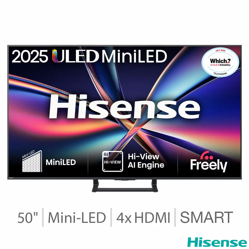 Hisense 50 Inch 50E8QTUK | 4K Mini LED QLED Dolby Vision Smart TV 144Hz