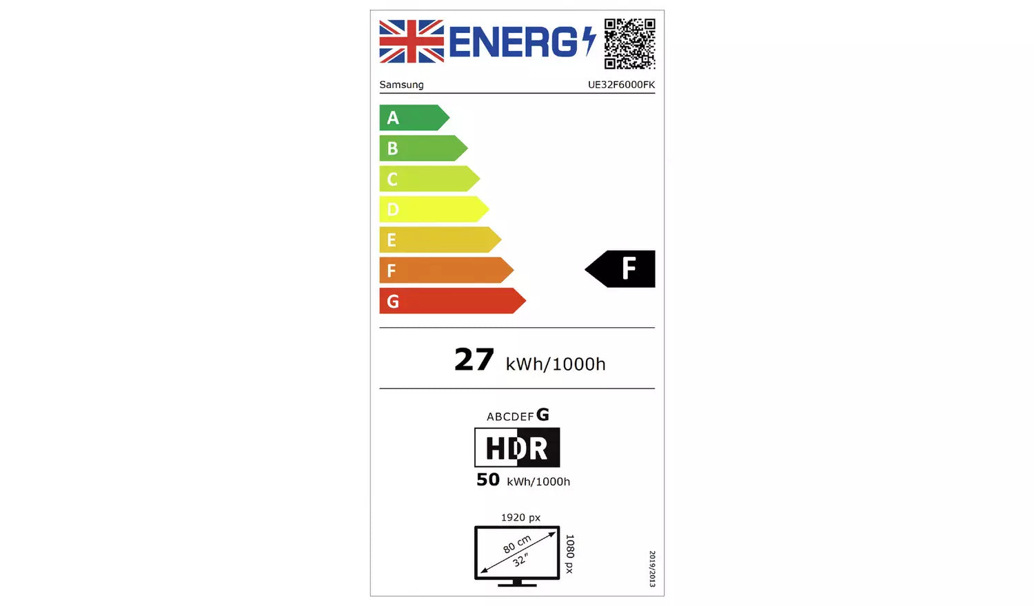 Samsung 32 Inch UE32F6000FKXXU | Smart Full HD HDR LED TV 2025